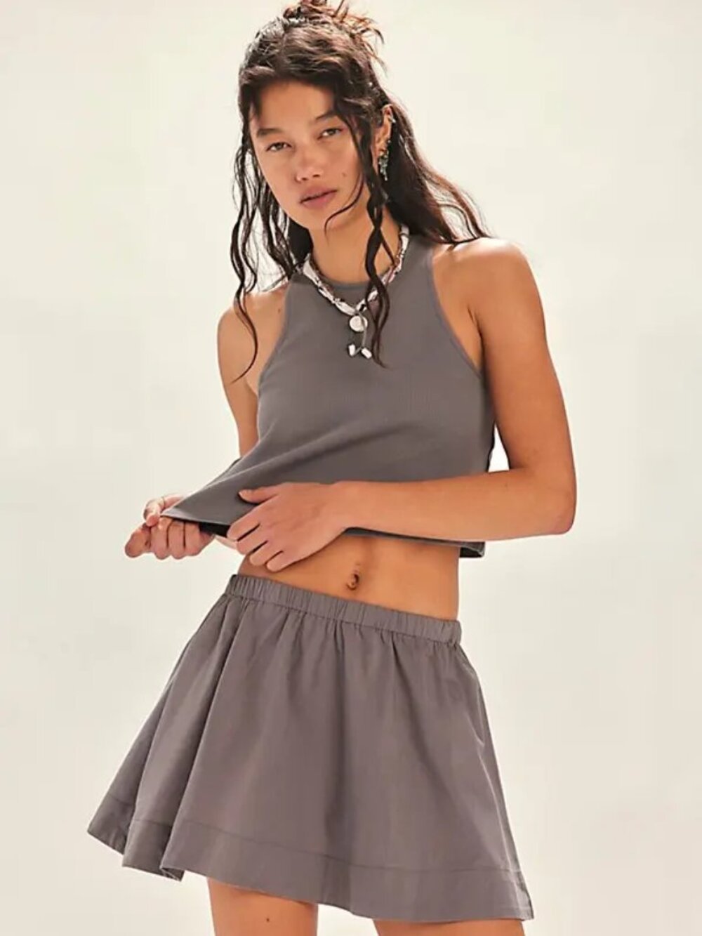 NWOT Free People Smoked Pearl Milani Set